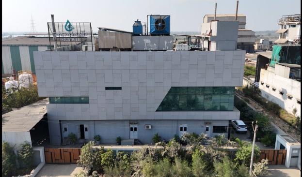 Aerial drone view of Rasayano Finechem's Panoli manufacturing facility, Bharuch, Gujarat